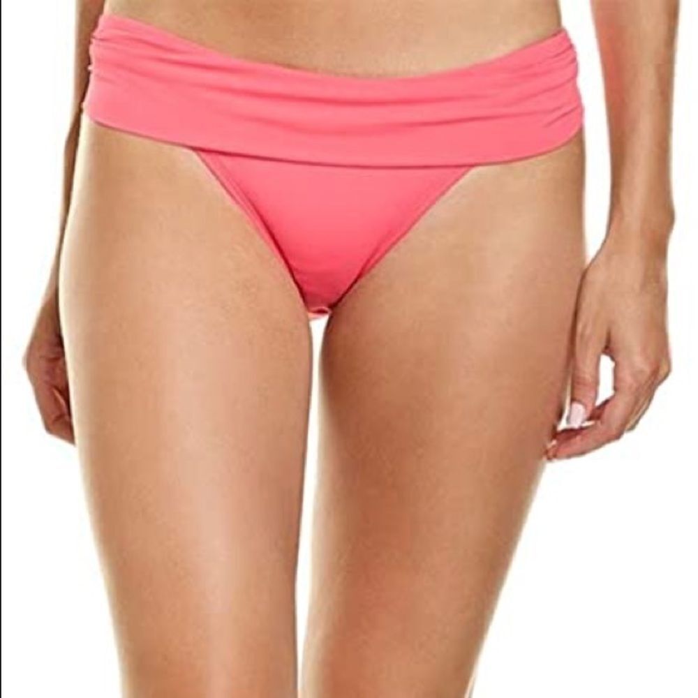 New coral la Blanca island goddess shirred band hipster poolside
